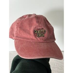 Schitt's Creek Baseball Cap OS Rose Pink Washed Cotton Embroidered Logo Hat